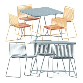 Alo outdoor chair by ondarreta totem table by garda furniture